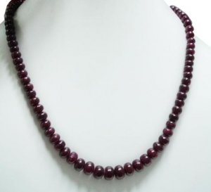 Stunning Natural Cabochon Ruby Gemstone Necklace Beads