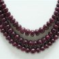 3strand Natural Cabochon Ruby Gemstone String Beads