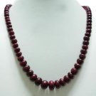 Indian Natural Ruby Cabochon Gemstone Beads Necklace