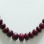 Indian Natural Ruby Cabochon Gemstone Beads Necklace