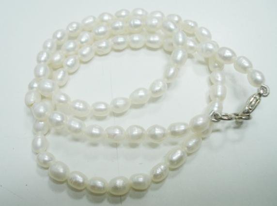 designer Natural fresh water pearl gemstone Necklace4mm