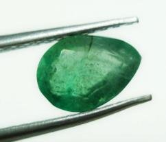 0.69cts Natural Colombian Green Emerald Gemstone Pear