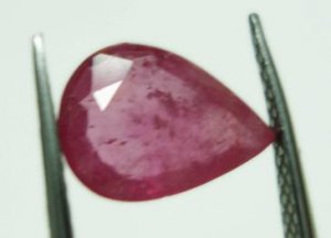 1.98cts stunning Natural African Ruby Gemstone pear