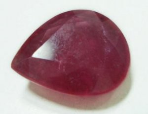 4.40cts stunning natural African ruby gemston pear