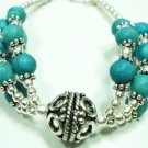 21.24gms Handcrafted German Silver & Turquoise Bracelet