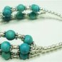 21.24gms Handcrafted German Silver & Turquoise Bracelet