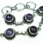 26.69gms Handcrafted German Silver & Amethyst Bracelet