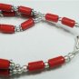 18.86gm Handcrafted German Silver & Coral Bracelet