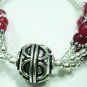 15.98gms Handcrafted German Silver & Jade Bracelet
