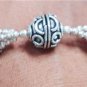 15.98gms Handcrafted German Silver & Jade Bracelet