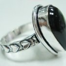 5.88Gms Handcrafted black onyx Gemstone & Silver Ring