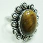 7.51Gms Handcrafted Tiger'eyes Gemstone & Silver Ring