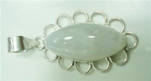 10.35gms Handcrafted Opal Gemstone & Silver Pendant