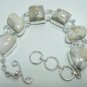 32.52gms Handcrafted Agate Gemstone & Silver Bracelet