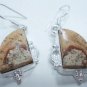 11.32gm Handcrafted Agate Gemstone & silver earring