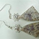 6.84Gms Handcrafted Agate Gemstone & Silver Earring