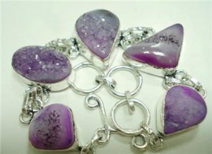22.44gm Handcrafted Gemstone & Sterling Silver Bracelet