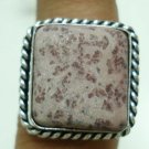 6.99gm Handcrafted Agate Gemstone & Silver Ring