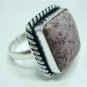 6.99gm Handcrafted Agate Gemstone & Silver Ring