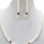 Single Strands Fresh Water Pearl Necklace With Silver