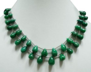 Handcrafted Natural Green Emerald Gemstone briolette