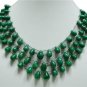 Natural green Emerald Gemstone briolette necklace rare