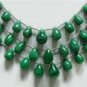 Natural green Emerald Gemstone briolette necklace rare