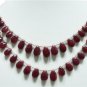 Cabochone Ruby Gemstone Necklace briolette necklace !