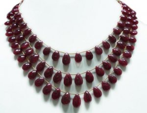 Natural Cabochon Ruby Gemstone Necklace briolette rare