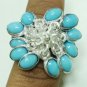 10.20Gm Handcrafted Turquoise Gemstone & Silver Ring