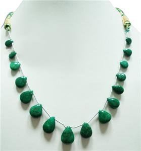 Designer colombian Emerald Gemstone briolette Necklace