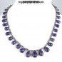 Blue Sapphire natural Gemstone Necklace briolette RARE