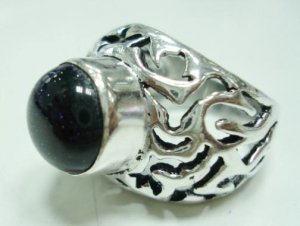 10.48Gm Handcrafted Sun Stone Gemstone & Silver Ring