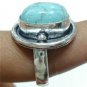 6.91Gms Handcrafted Turquoise Gemstone & Silver Ring