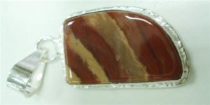 9.35gms Handcrafted German Silver & Agate  Pendant