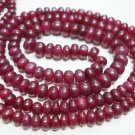 16 " Strand Natural Ruby Beaded Gemstone cabochone rare