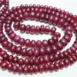 16 " Strand Natural Ruby Beaded Gemstone cabochone rare