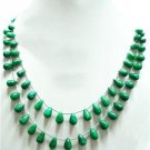 NATURAL COLOMBIAN EMERALD BRIOLETTE BEADED NECKLACE !