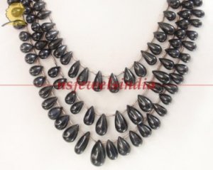 designer natural sapphire gemstone drop necklace