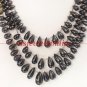 designer natural sapphire gemstone drop necklace