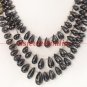 designer natural sapphire gemstone drop necklace