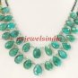 designer natural emerald gemstone with silver necklace