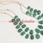 Handmade natural pearl & emerald gemstone necklace