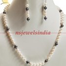 single strand fresh water pearl gemstone necklace