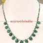 Stunning natural green emerald gemstone necklace