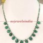 Stunning natural green emerald gemstone necklace