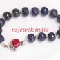 Handcrafted natural sapphire gemstone bracelet