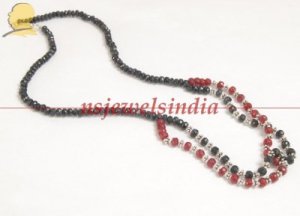 Handmade natural sapphire & ruby gemstone Necklace