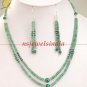 Designer natural shaded emerald gemsone necklace
