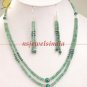 Designer natural shaded emerald gemsone necklace